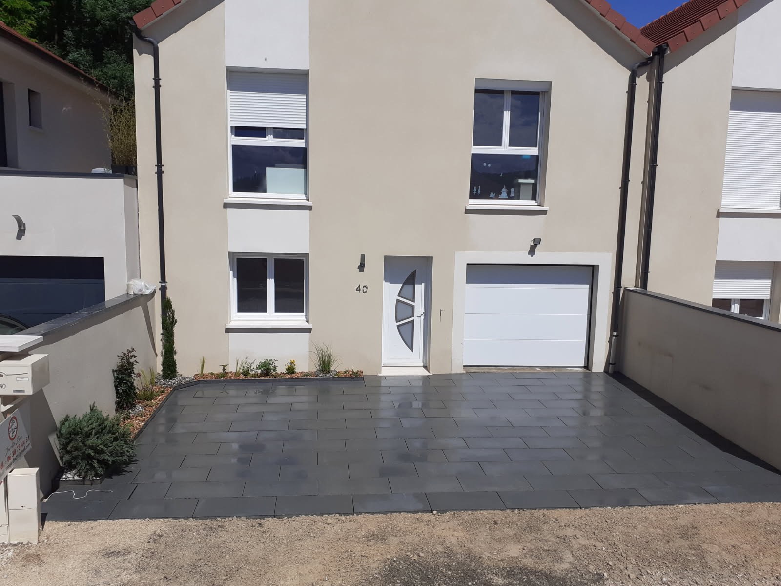 Aménagement et dallage d'une terrasse